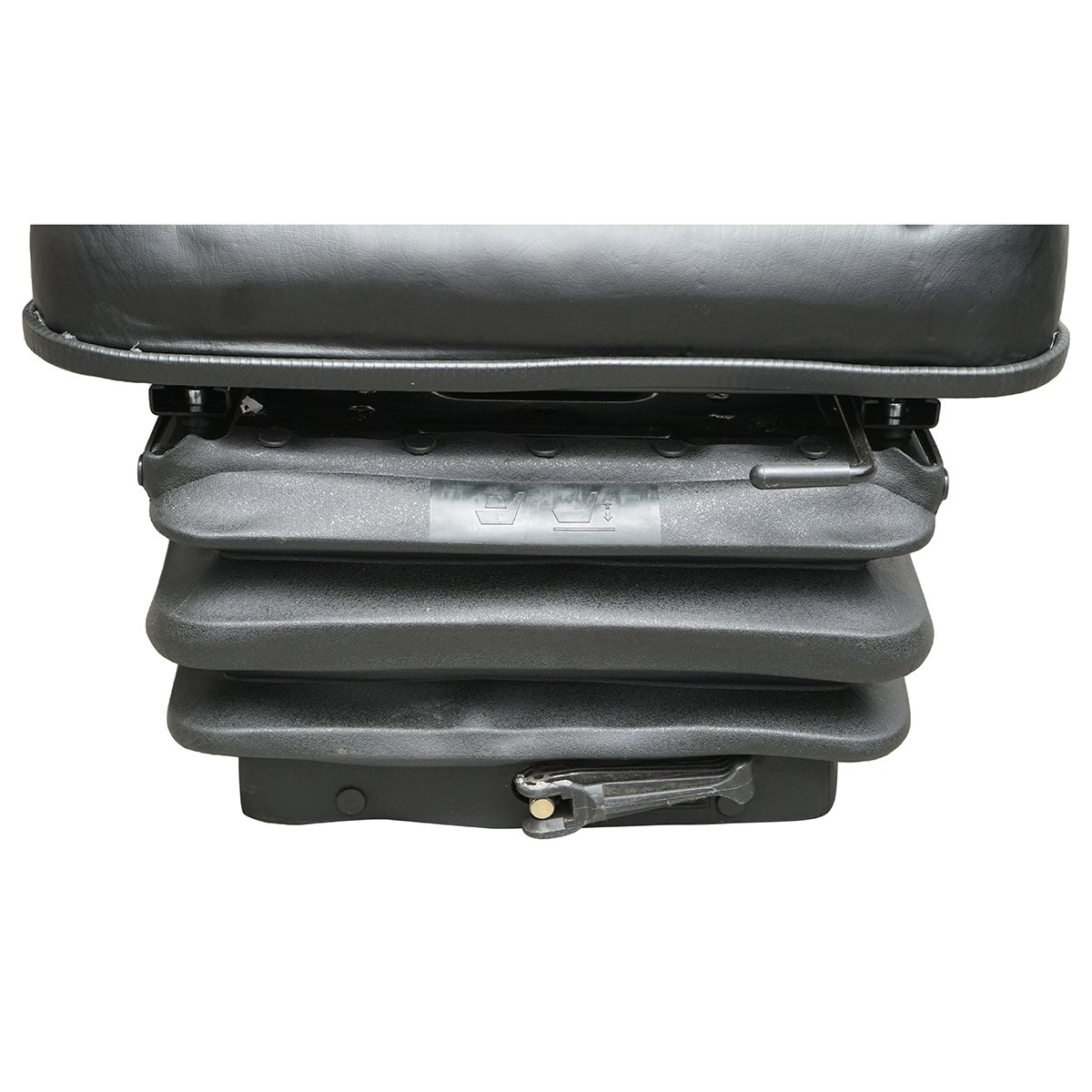 Scaun universal reglabil pe inaltime si greutate 50-130Kg, cotiere si spatar rabatabil 40-80° pentru tractor, utilaje agricole, industriale, stivuitor